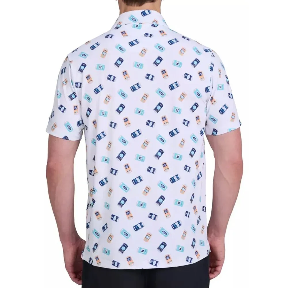 NWT Mens Bad Birdie Size XL Crushable Pattern Core Performance Polo Shirt Top - Picture 2 of 6